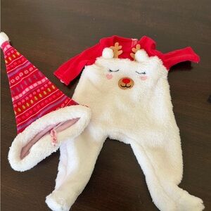 Bitty Baby by American Girl Reindeer onesie pajamas and hat.